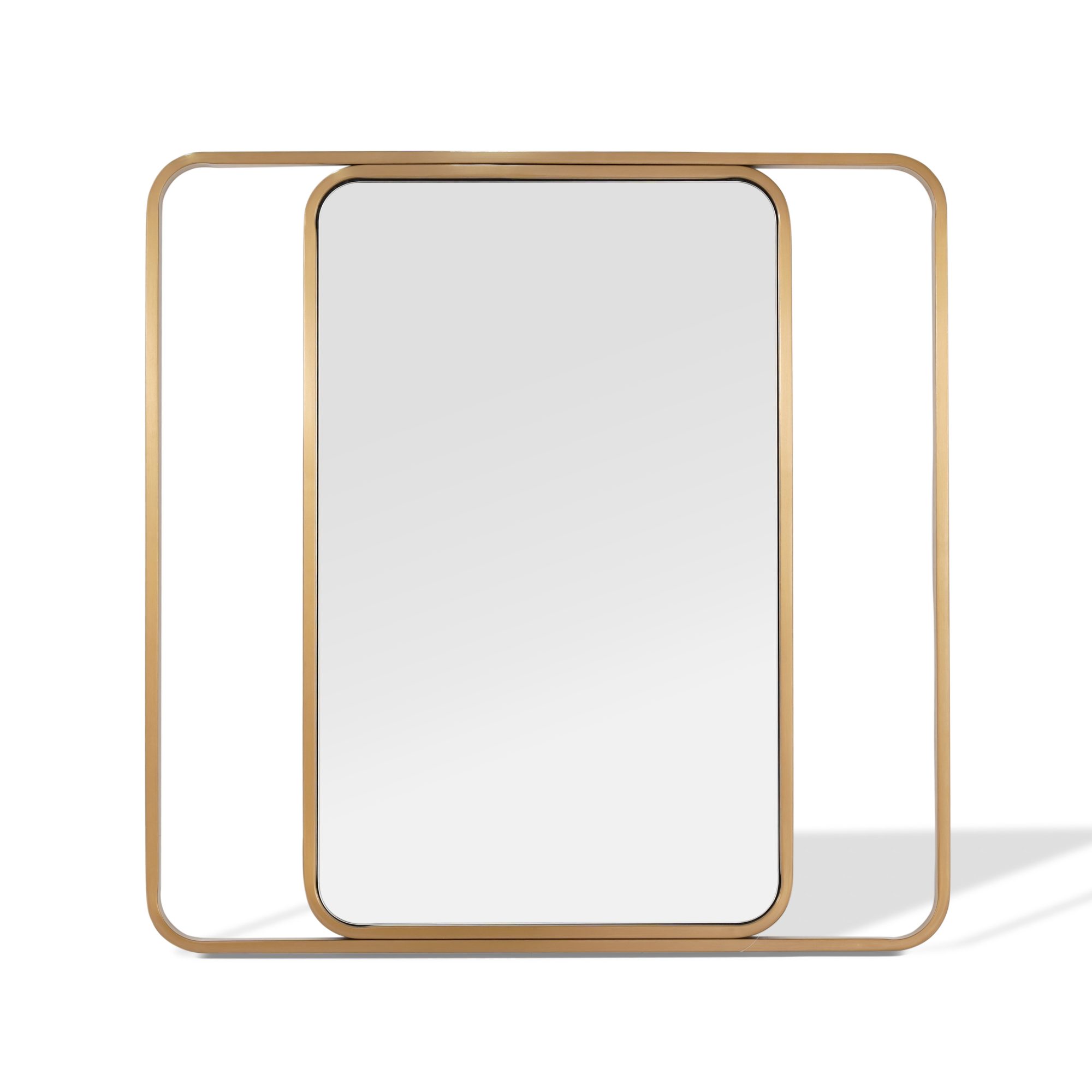 Oval shaped wall mirror