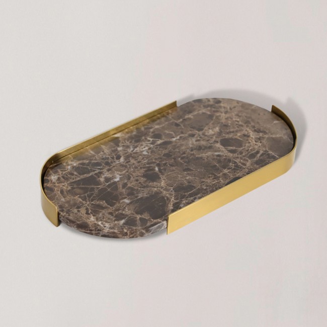 BROWN MARBLE TRAY