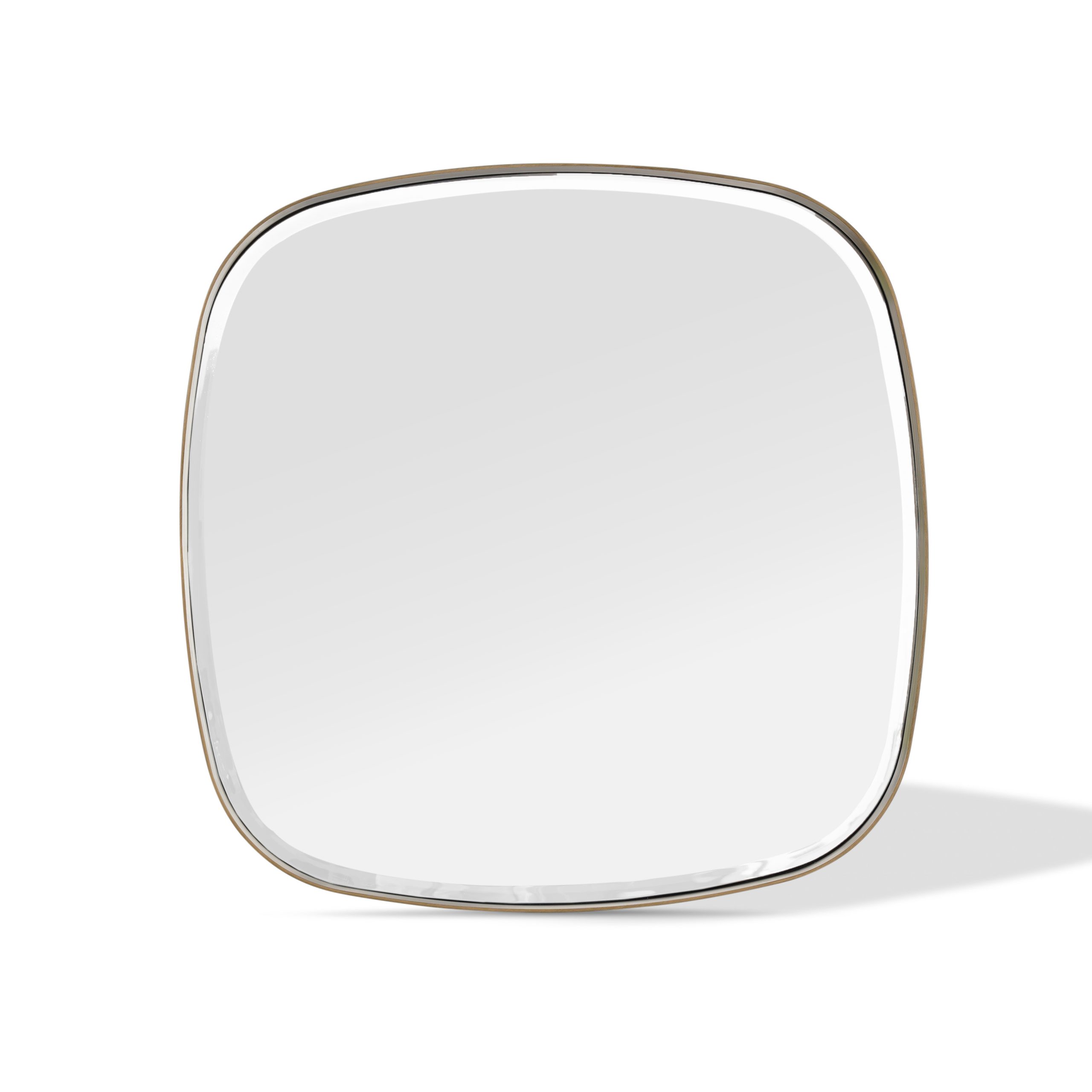 Square rounded edges wall mirror