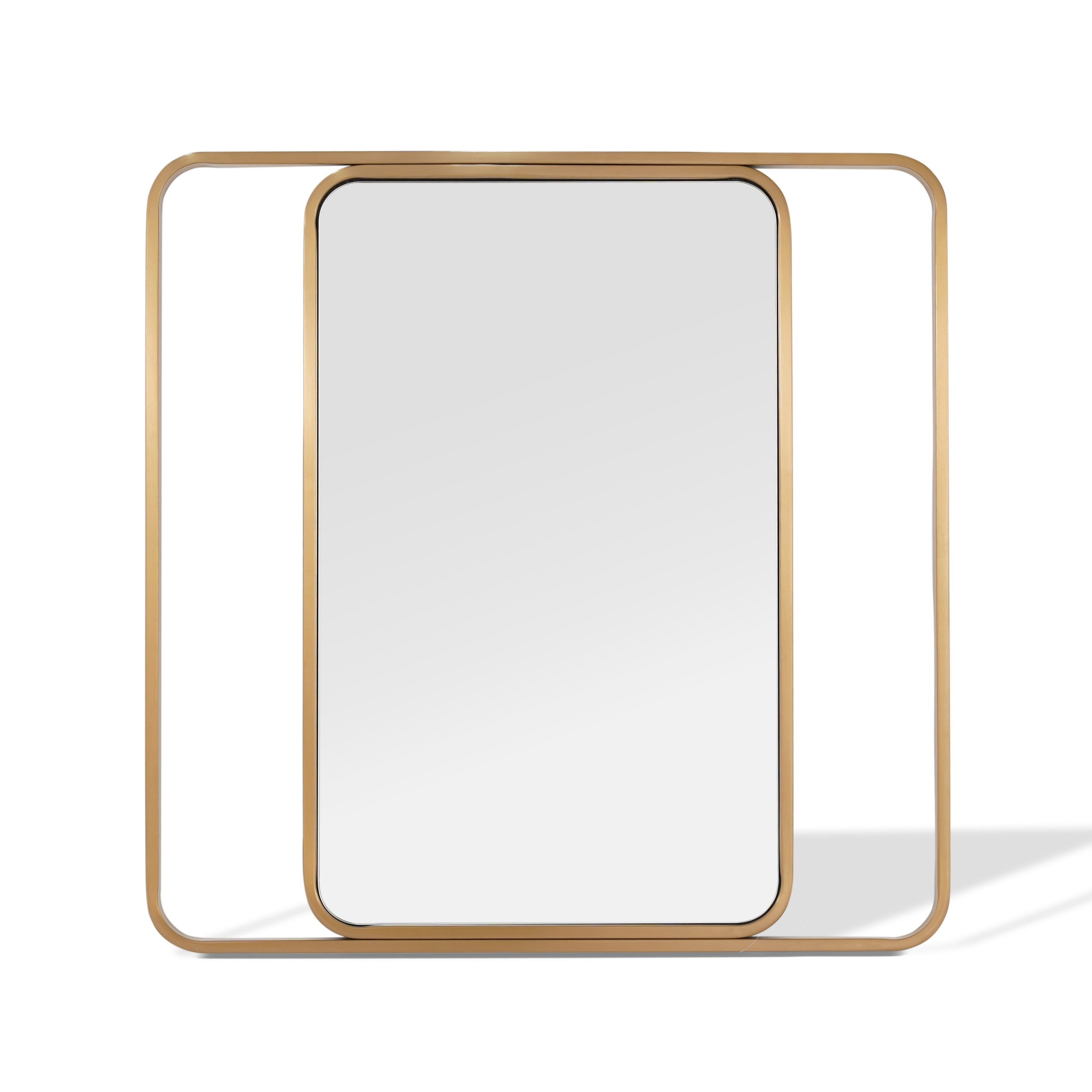 Oval shaped wall mirror